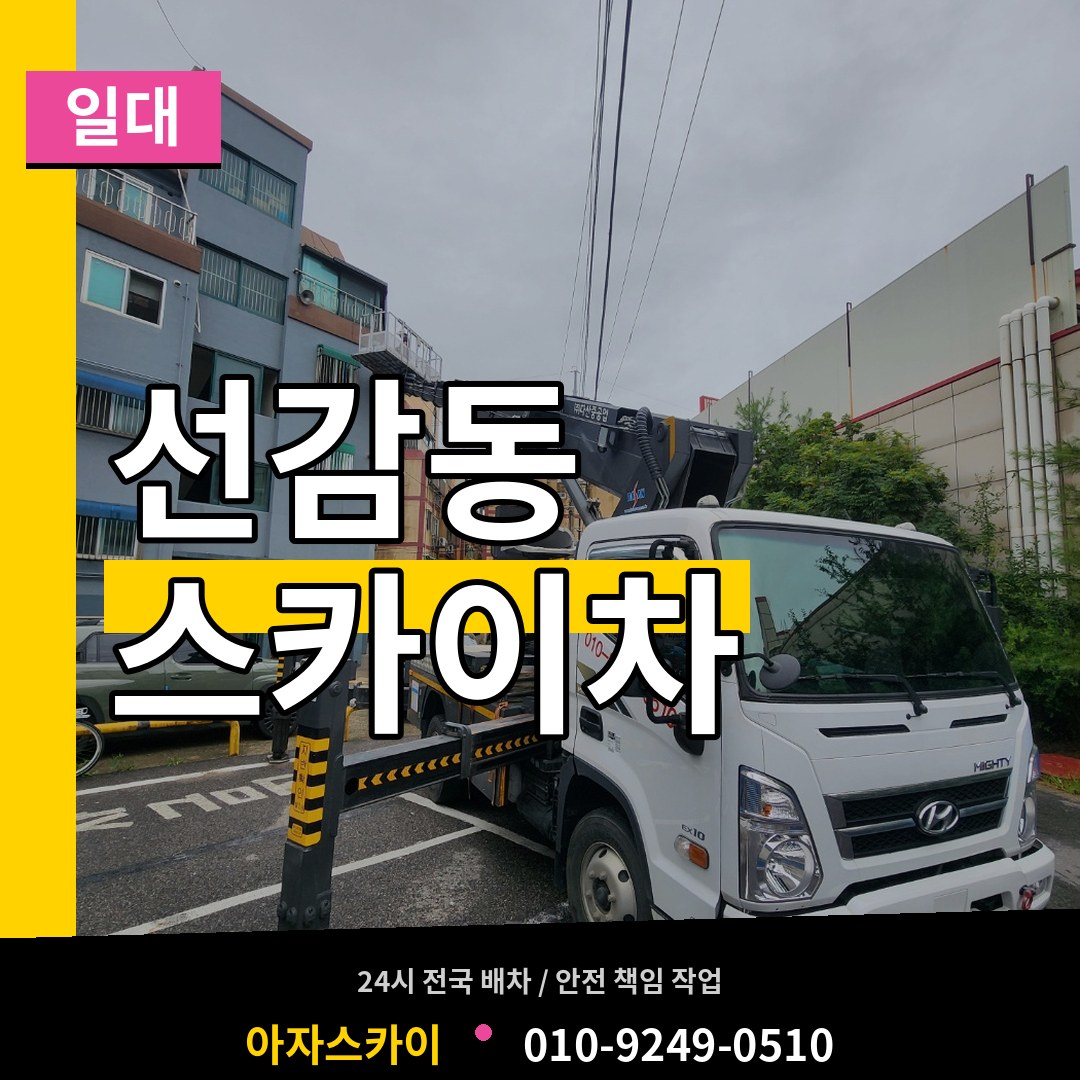 경기 안산시 선감동 스카이차 일대 작업 현장