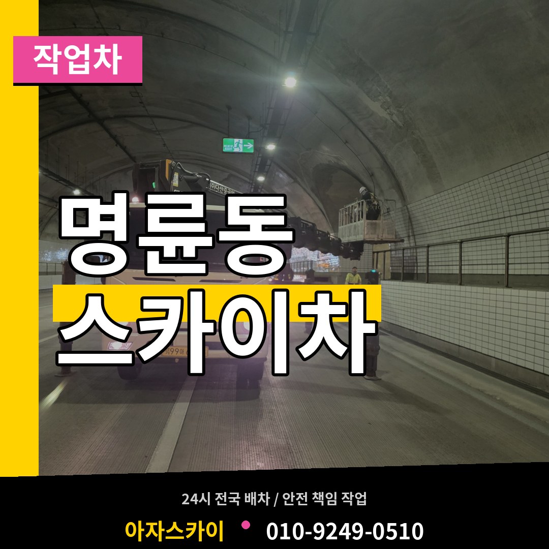 경기 안성시 명륜동 스카이 작업차 작업 현장