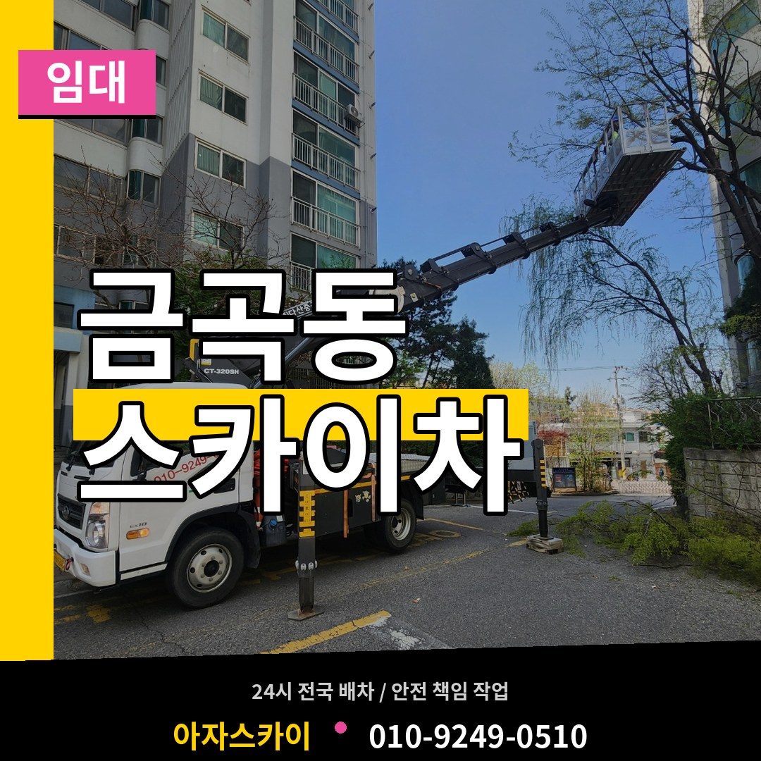 경기 화성시 금곡동 스카이차 임대 작업 현장