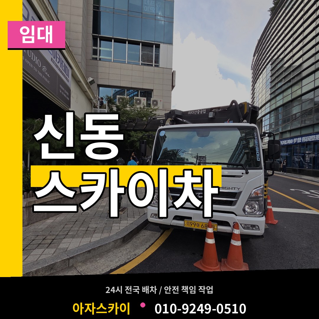경기 화성시 신동 스카이차 임대 작업 현장
