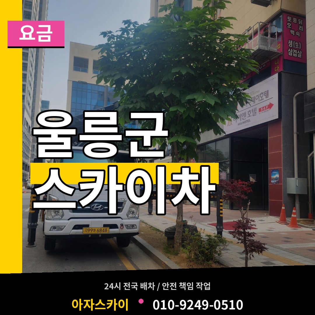 경북 울릉군 스카이차 요금 작업 현장