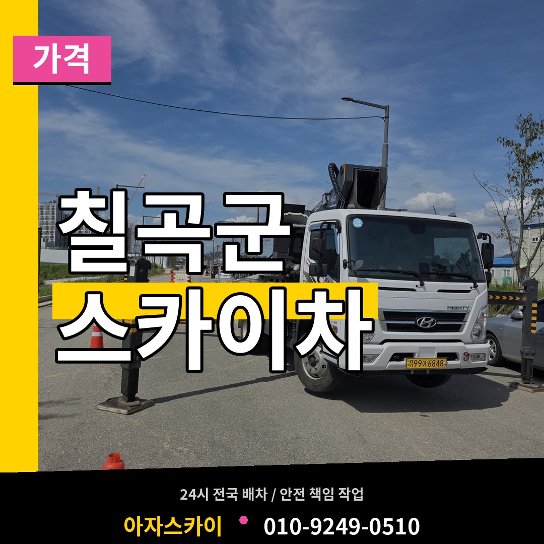 경북 칠곡군 스카이차 가격 작업 현장