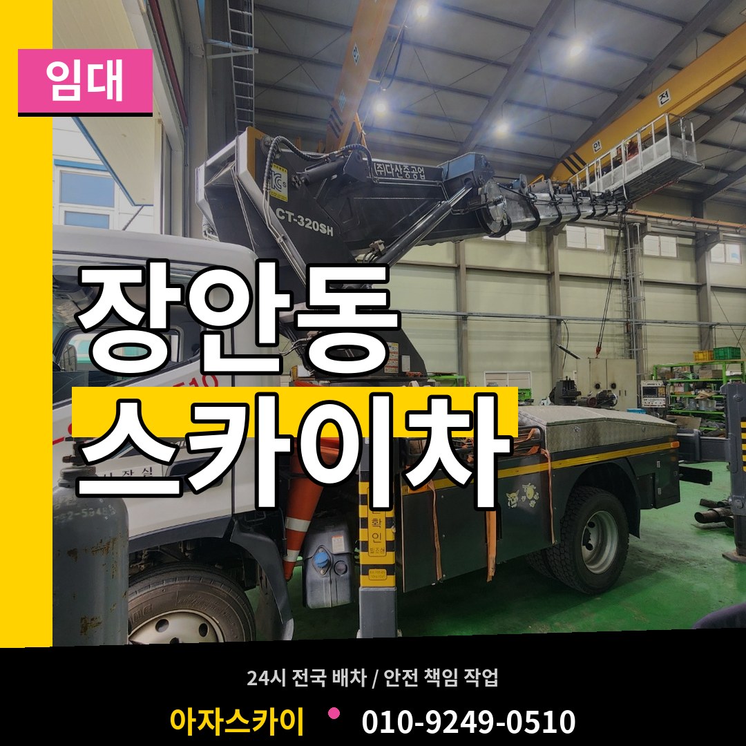 대전 서구 장안동 스카이차 임대 작업 현장