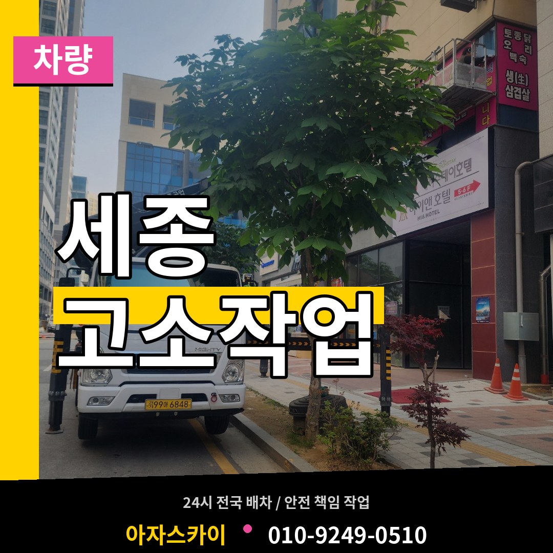 세종 고소작업차량 작업 현장