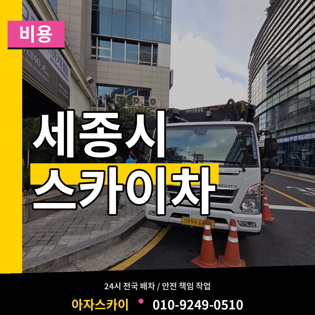 세종 세종시 스카이차 비용 작업 현장