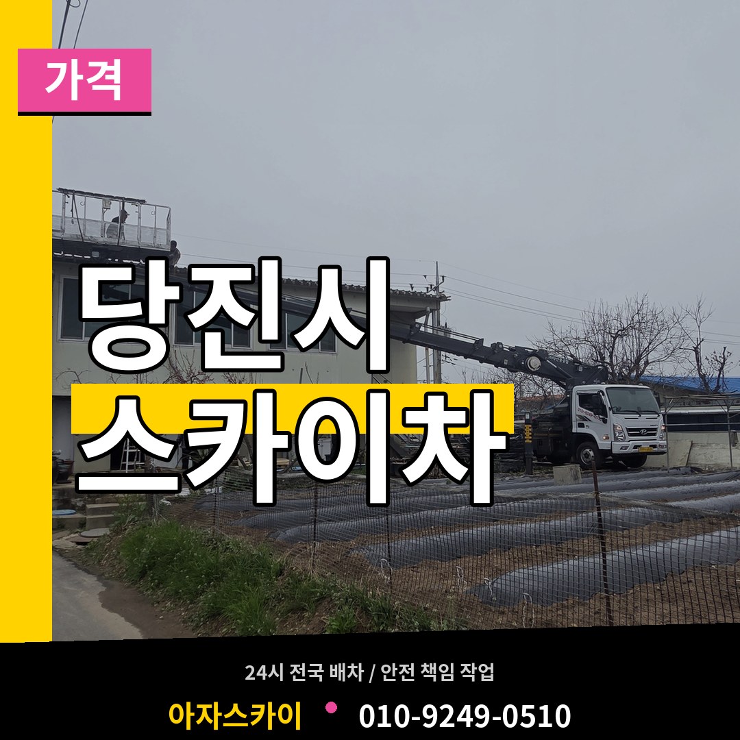 충남 당진시 스카이차 가격 작업 현장