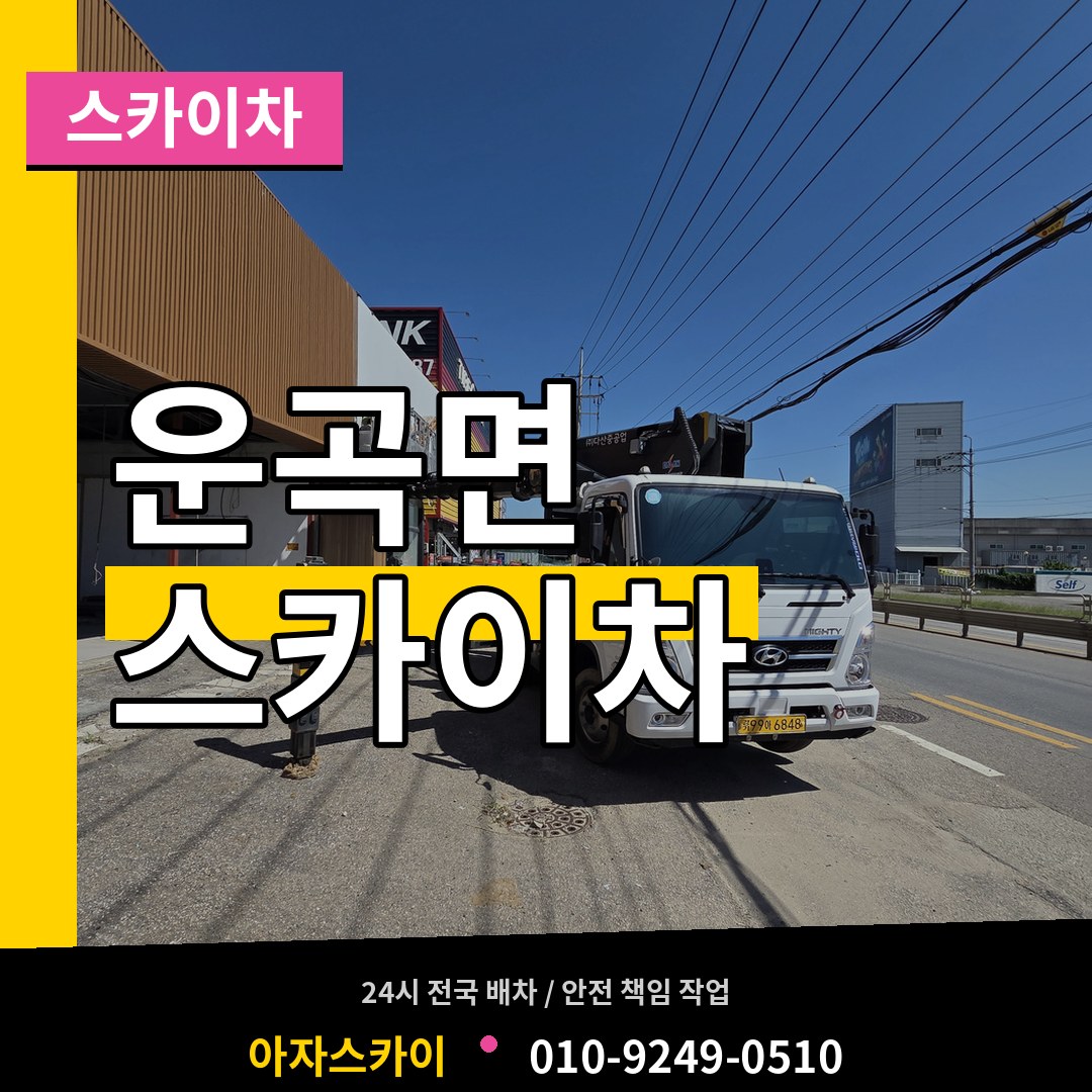 충남 청양군 운곡면 스카이차 작업 현장