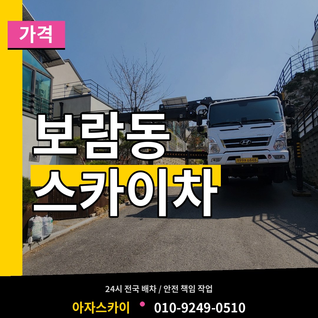 세종 세종시 보람동 스카이차 가격 장비 안내