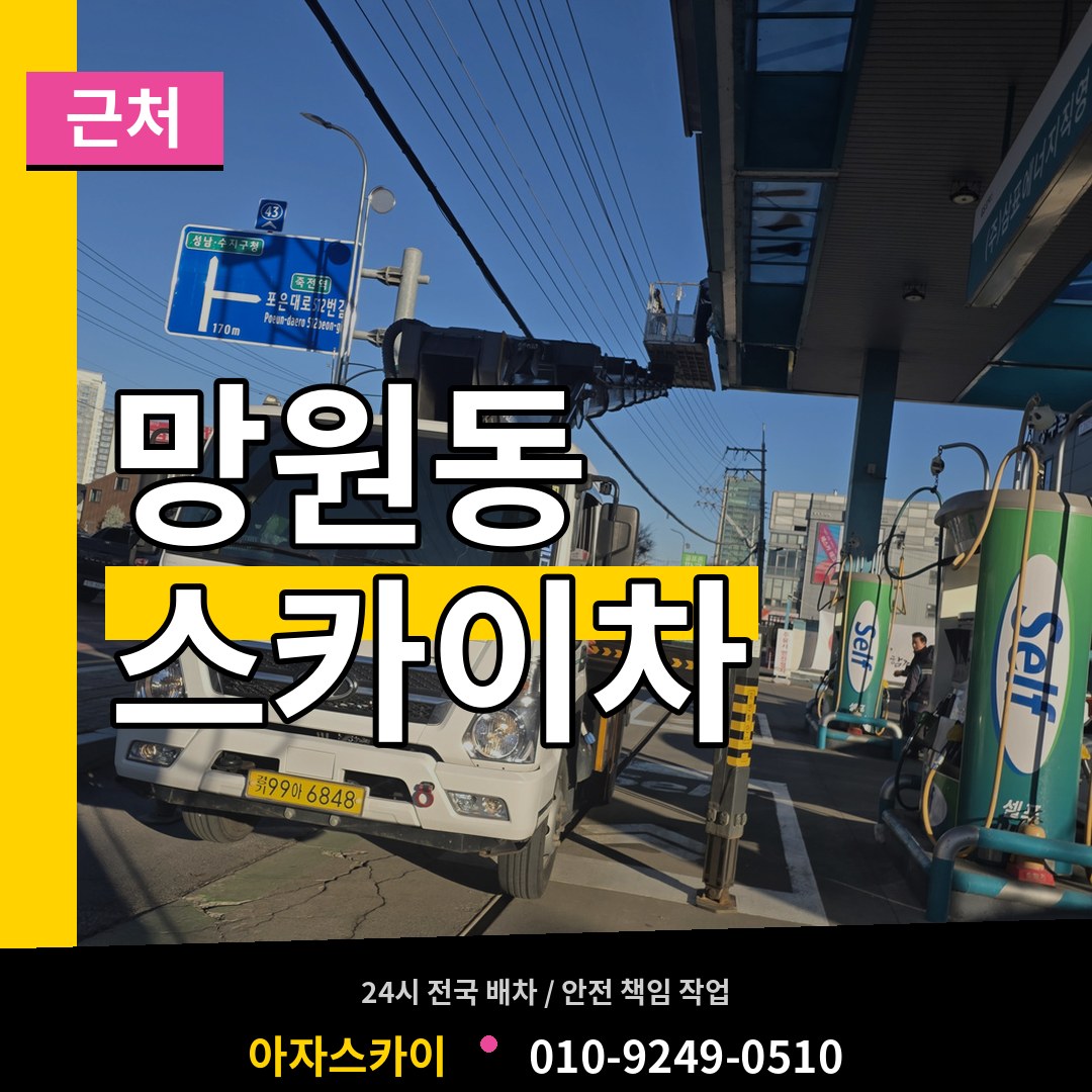 서울 마포구 망원동 근처 스카이차 시공 사례