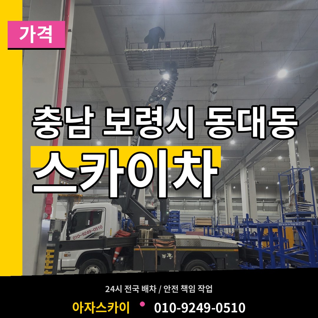 충남 보령시 동대동 스카이차 가격 시공 사례