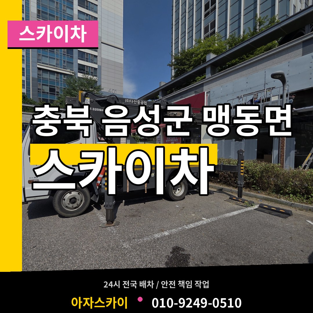 충북 음성군 맹동면 스카이차 시공 사례