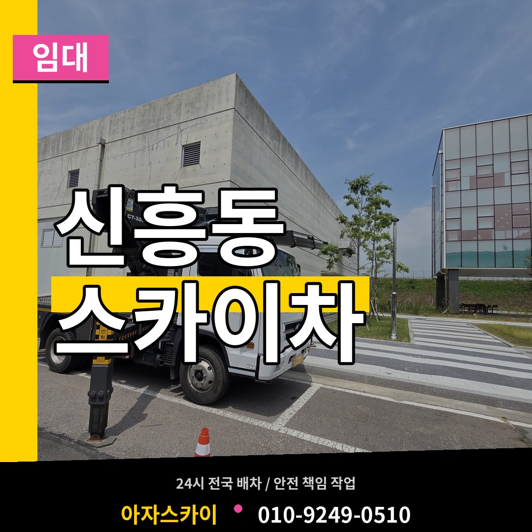 경기 안성시 신흥동 스카이차 임대 스카이차 작업 현장