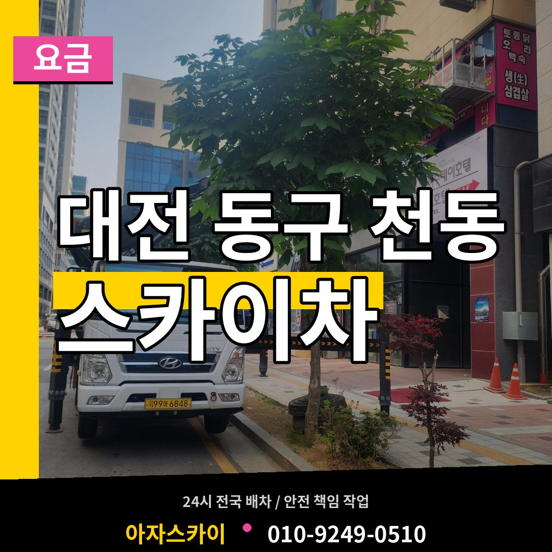 대전 동구 천동 스카이차 요금