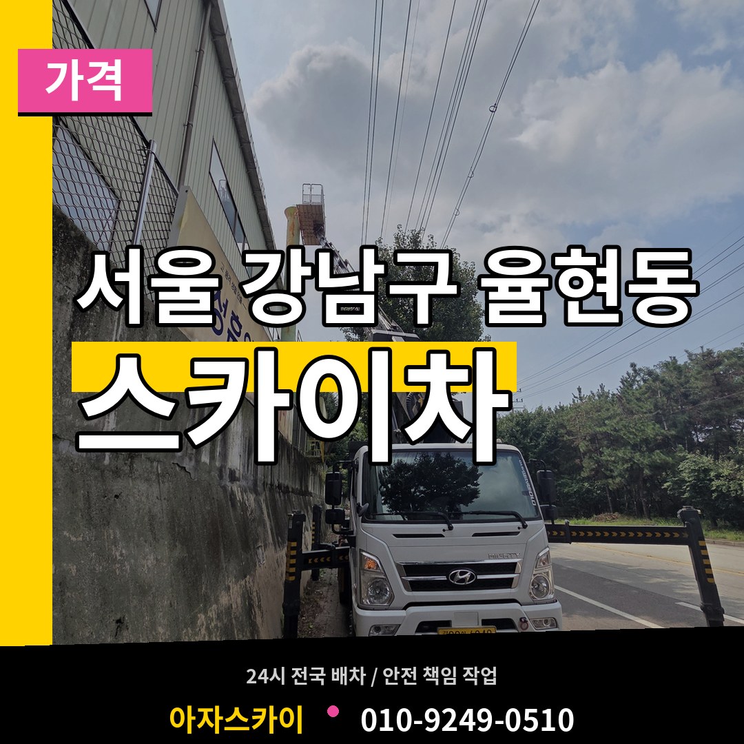 서울 강남구 율현동 스카이차 가격