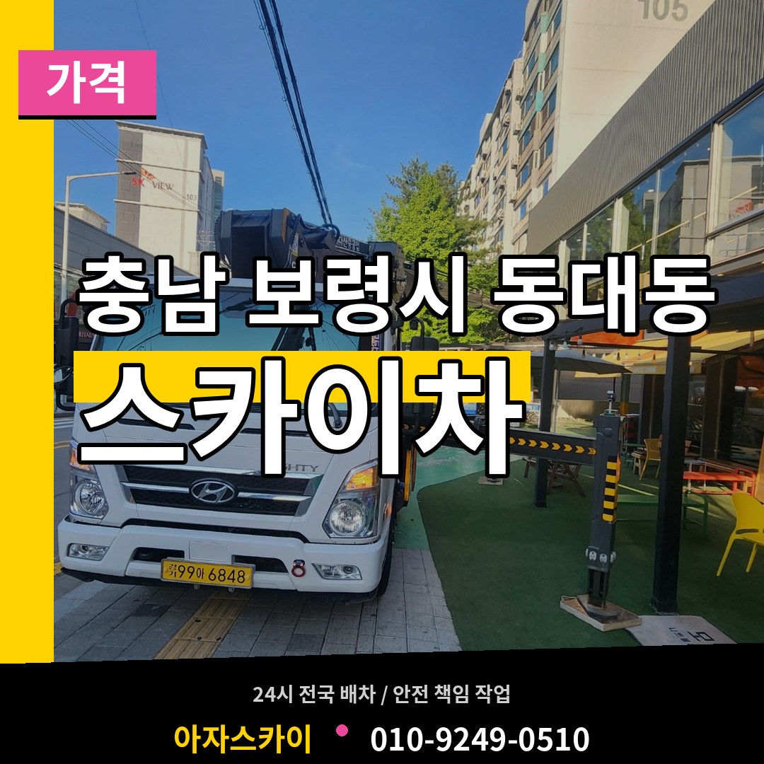 충남 보령시 동대동 스카이차 가격